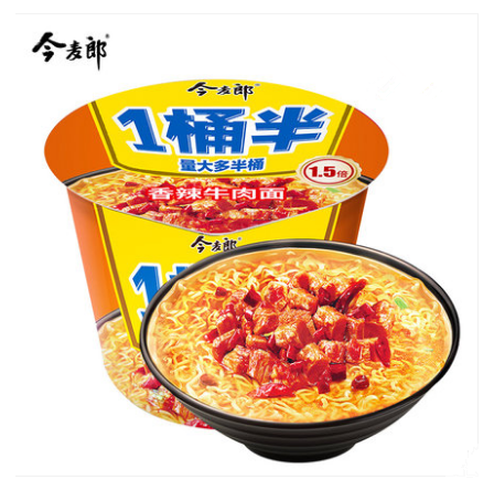 今麦郎 一桶半香辣牛肉面 1桶装